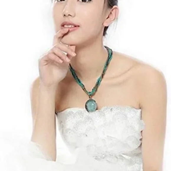 Women Lady Handmade Retro Vintage Bohemian Style Necklace - Picture 4 of 7